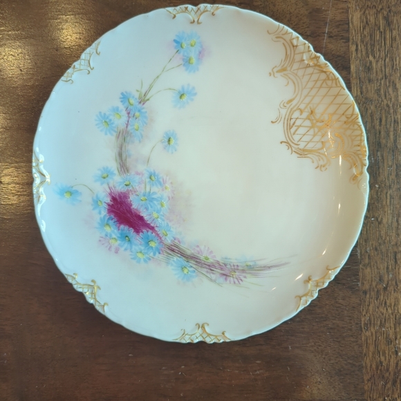 Set 4 Antique hand painted H&C France decorative plates 8.5" excellent conditio - Picture 6 of 11